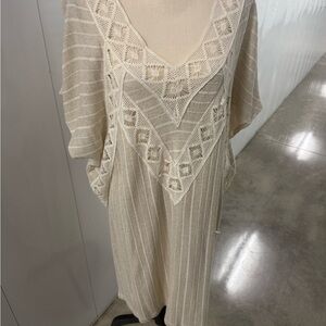 Zara Ivory Lace Knit Dress